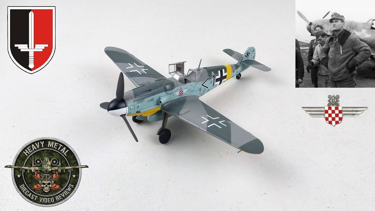 Обзор литой модели Messerschmitt Bf 109G-6 JG 52, хорватский ас Мато Дуковац, Hobby Master 1:48.