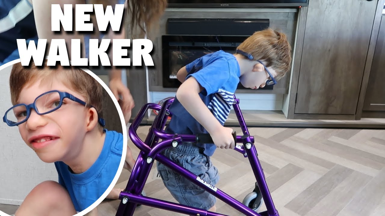 Special needs 5yr old gets a new walker