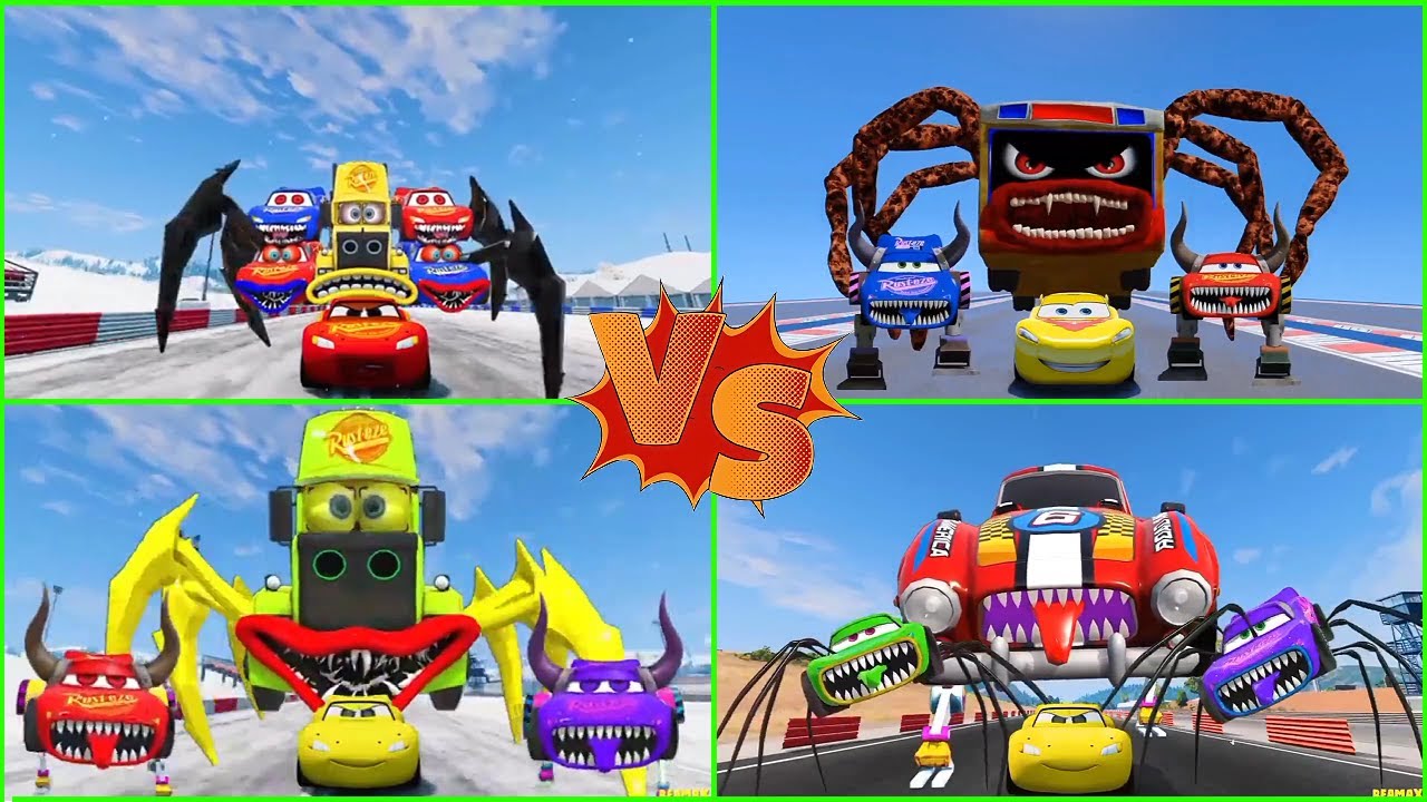 ULTIMATE CAR BATTLE! 🚗🔥 McQueen Eater vs Mega Monster Trucks | GTA 5 FIGHT