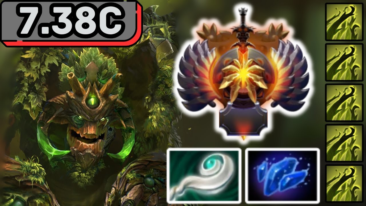 IMMORTAL TREANT PROTECTOR Hard Support Gameplay Patch 7.38c - Dota 2 Support
