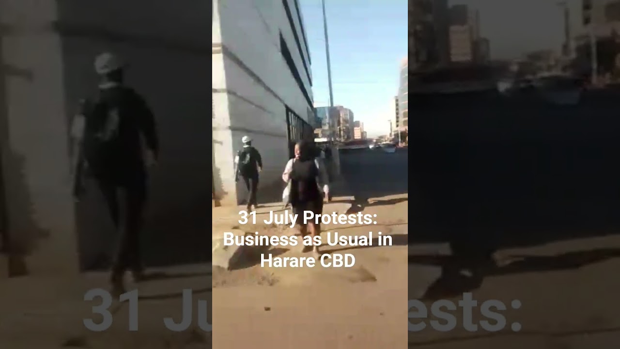 31 July Protests : Business as Usual in Harare CBD Amidst Heavy Police Presence