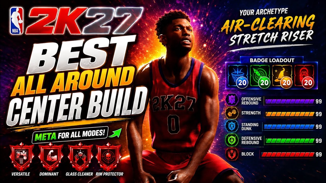 *NEW* NBA 2K27 BEST ALL AROUND CENTER BUILD EVER 6'11 FOR ALL MODES!😱