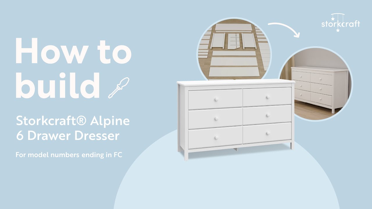 HOW TO BUILD! STORKCRAFT ALPINE 6 DRAWER DRESSER | Assembly Video for Model Number 