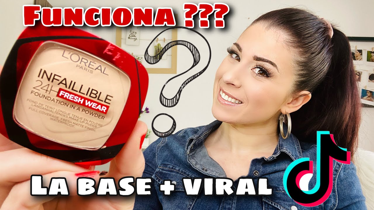 BASE VIRAL en TikTok! Loreal INFAILLIBLE 24h EN POLVO! Funciona?? PRIMERA IMPRESIÓN y reseña