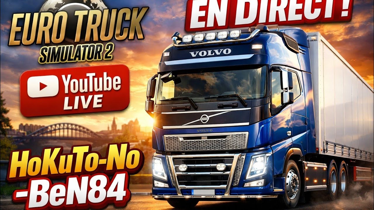 quelque livraisons en convoi sur euro truck simulator 2  en direct sur tiktok