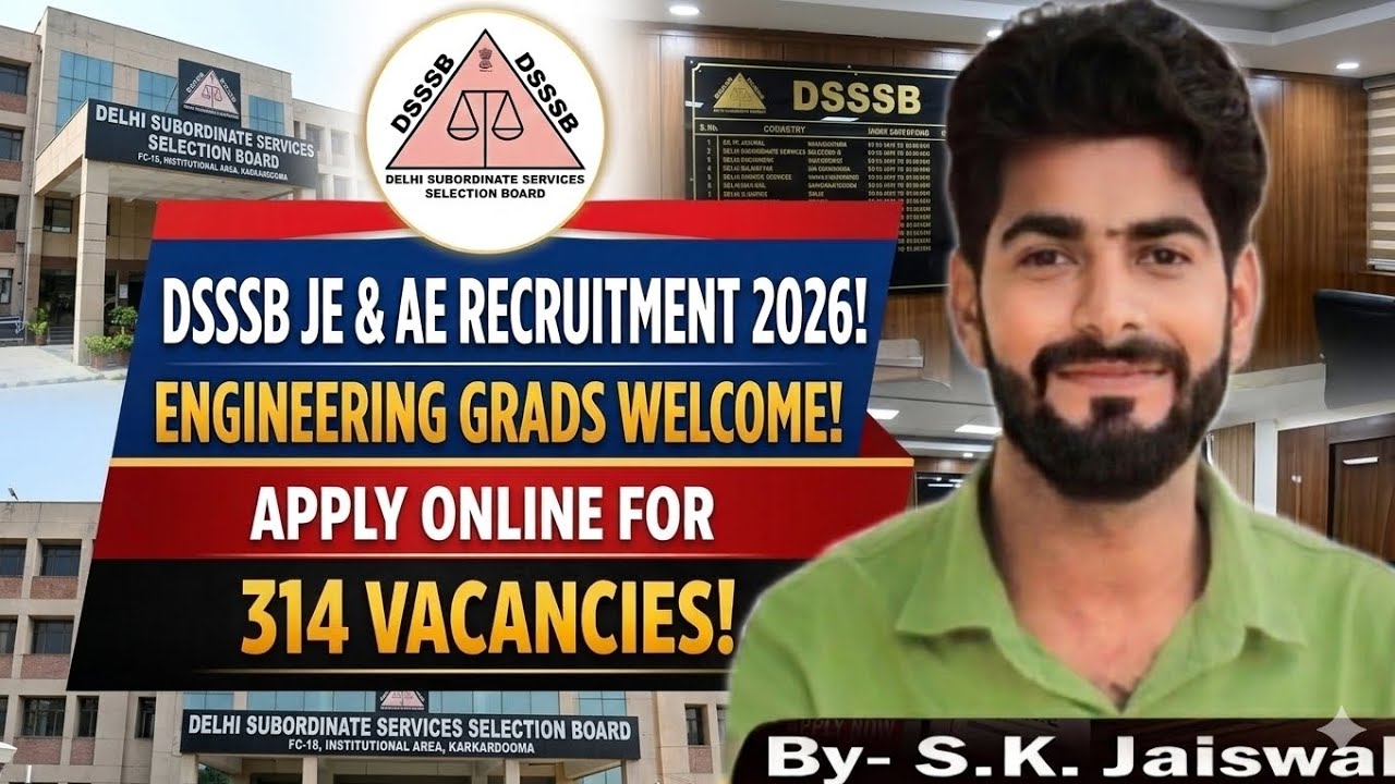 Selection process of DSSSB JE & AE for diploma & Degree || रसions Academy || S.K.Jaiswal 