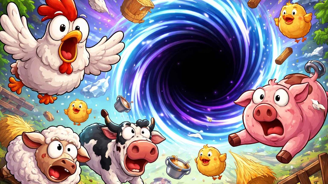 Le Jeu Où T'es Un Trou Noir Qui Aspire Une Ferme (Jeu Complet D'ailleurs)