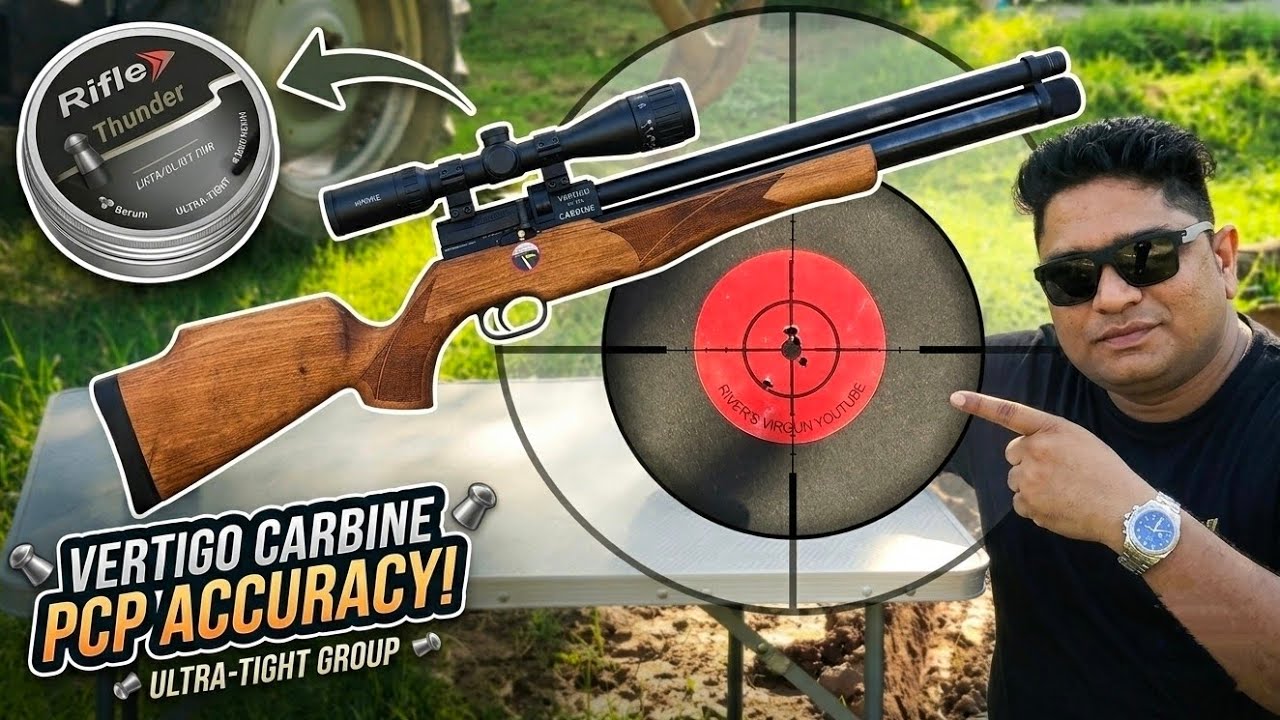 vertigo carbine air gun accuracy  | no license required in india
