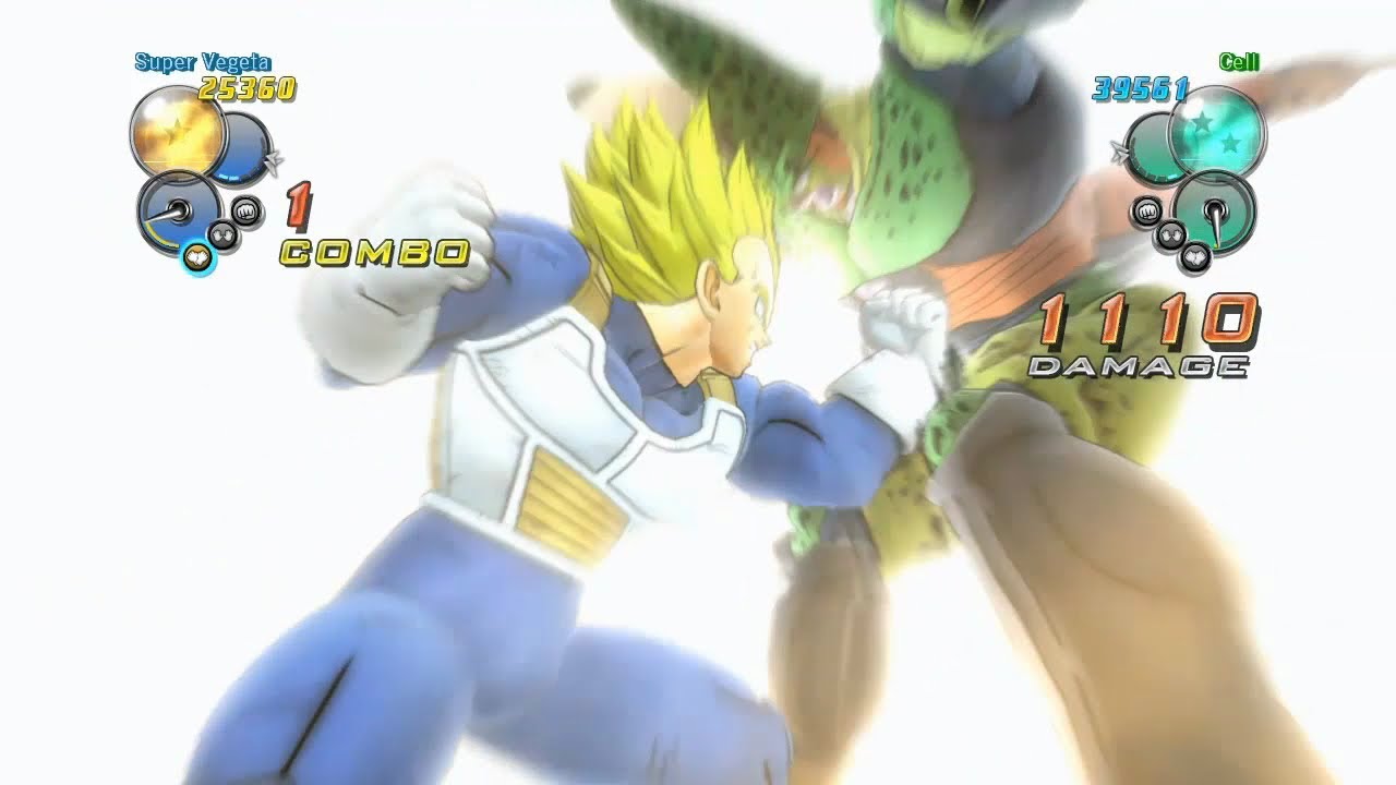 Dragon Ball Z Ultimate Tenkaichi - PS3 / X360 - Vegeta vs Cell Gameplay Video
