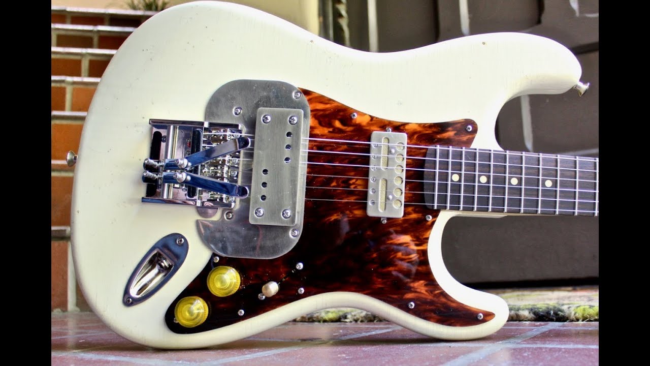 Waterslide Coodercaster Aged White w/Duesenberg Multibender & Mojo Lap Steel & Gold Foil Pickups