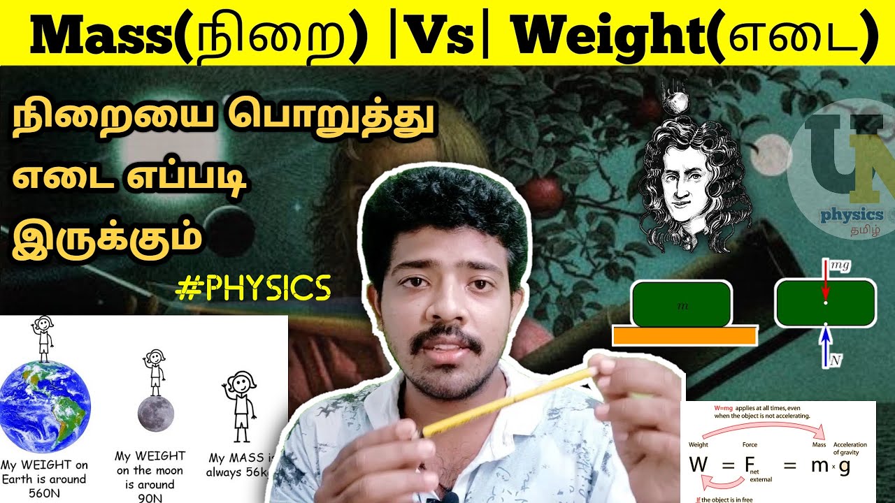 Mass and Weight simple explanation| நிறையை பொருத்து எடை எவ்வாறு அமைகிறது?! Unknown physics tamil