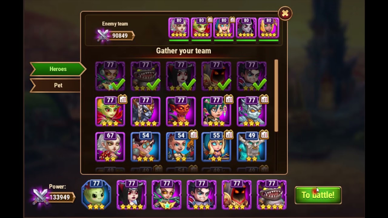 Hero Wars Tutorial How to get all chests in Adventure 6 Valley of the Elements