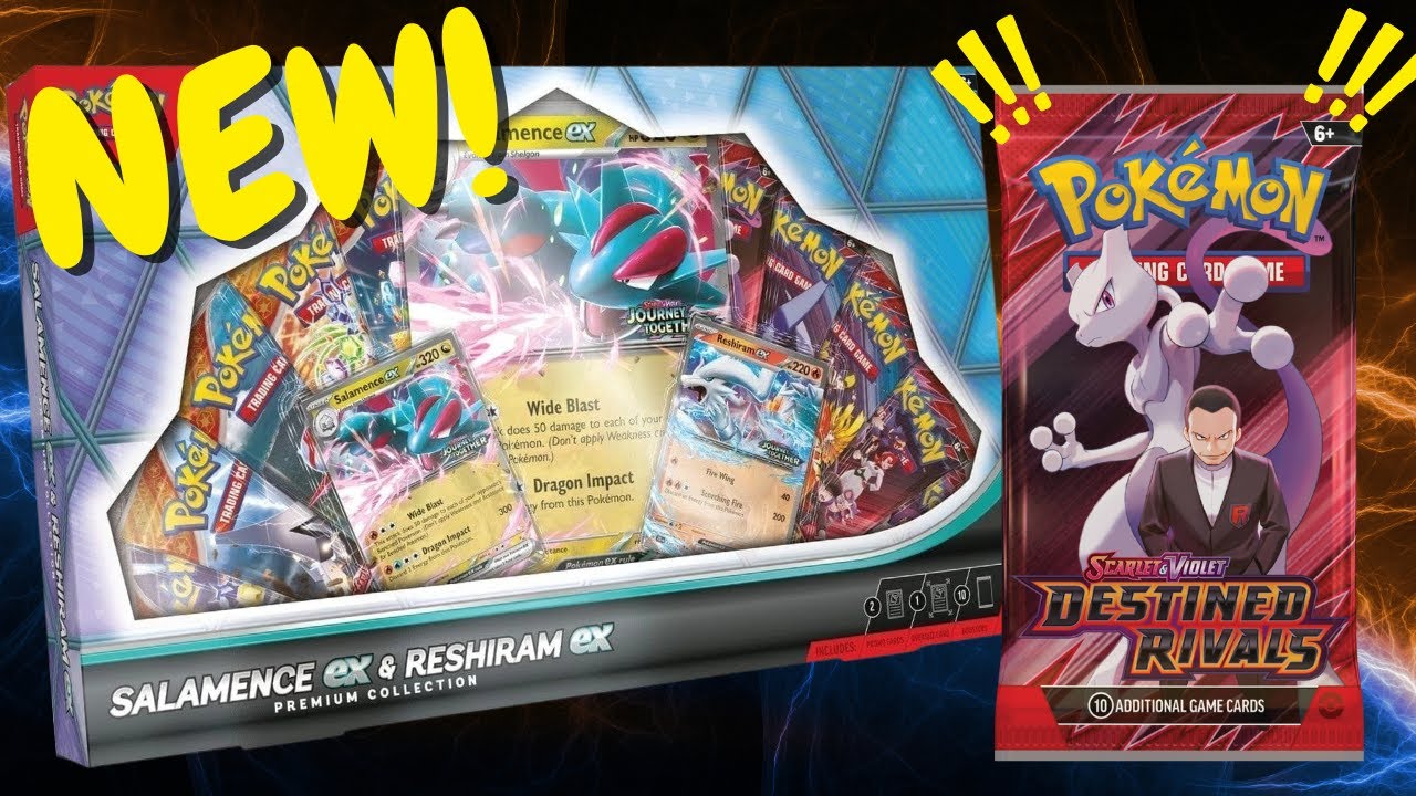 Открытие коробки премиум-коллекции Salamence ex и Reshiram ex!