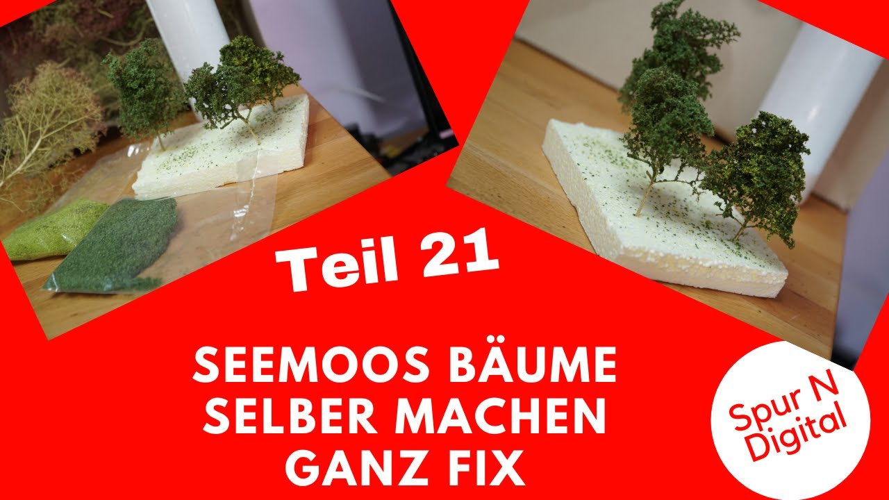 Teil 21 Modellbahn Anlage im Bau ~ Spur N ~ Seemoos Bäume FIX Selbergemacht