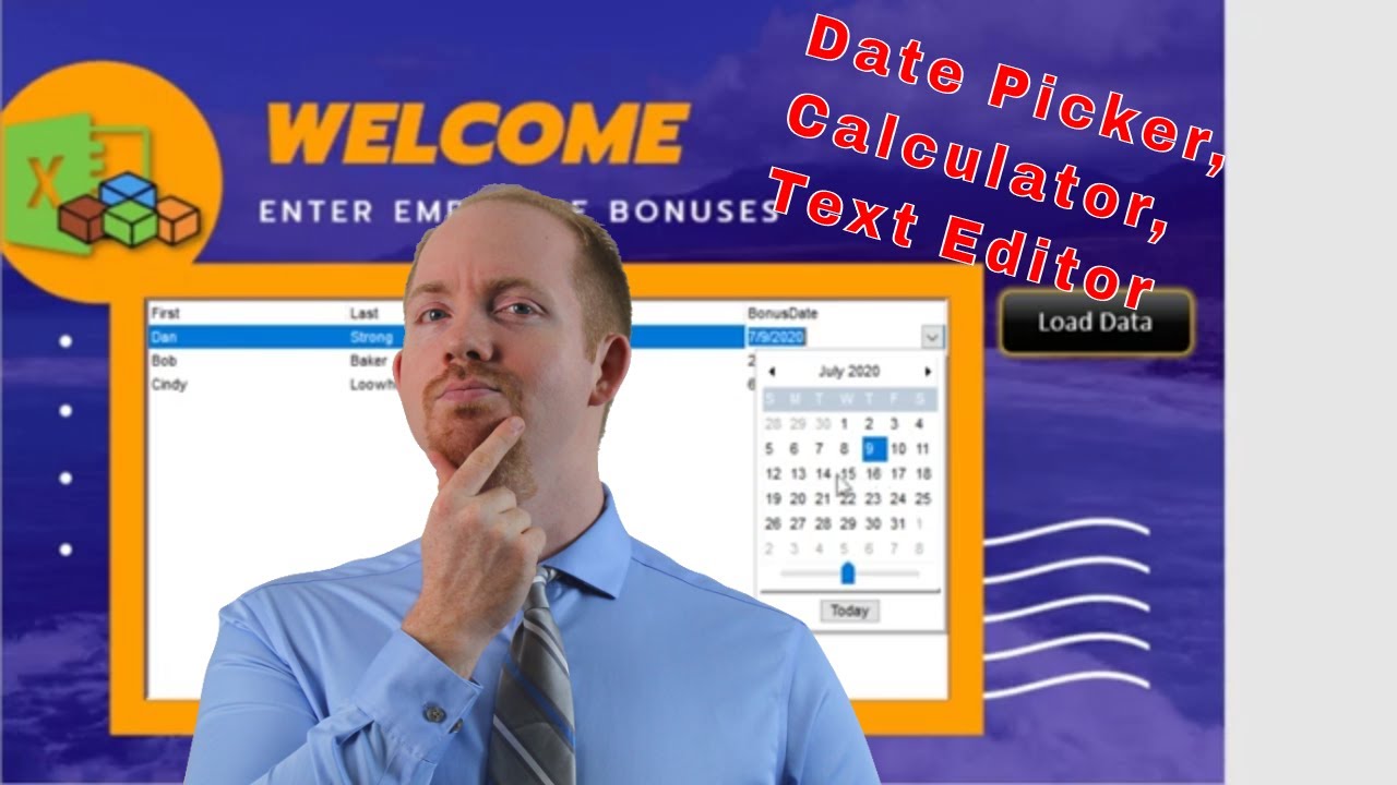 How To Add DatePickers & Calculators Inside Worksheet Grid, Finally ExGrid Calendar Control