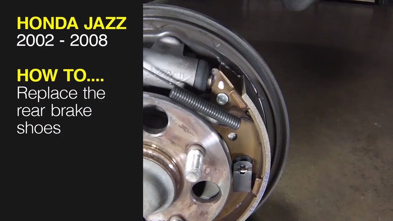 How to Replace the rear brake shoes on the Honda Jazz 2002 to 2008
