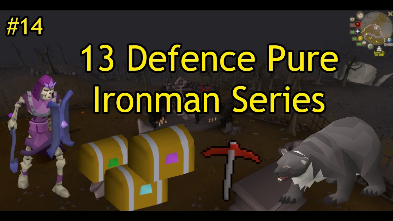 Dragon Pickaxe Hunting I OSRS 13 Defence Pure Ironman Series I Episode 14