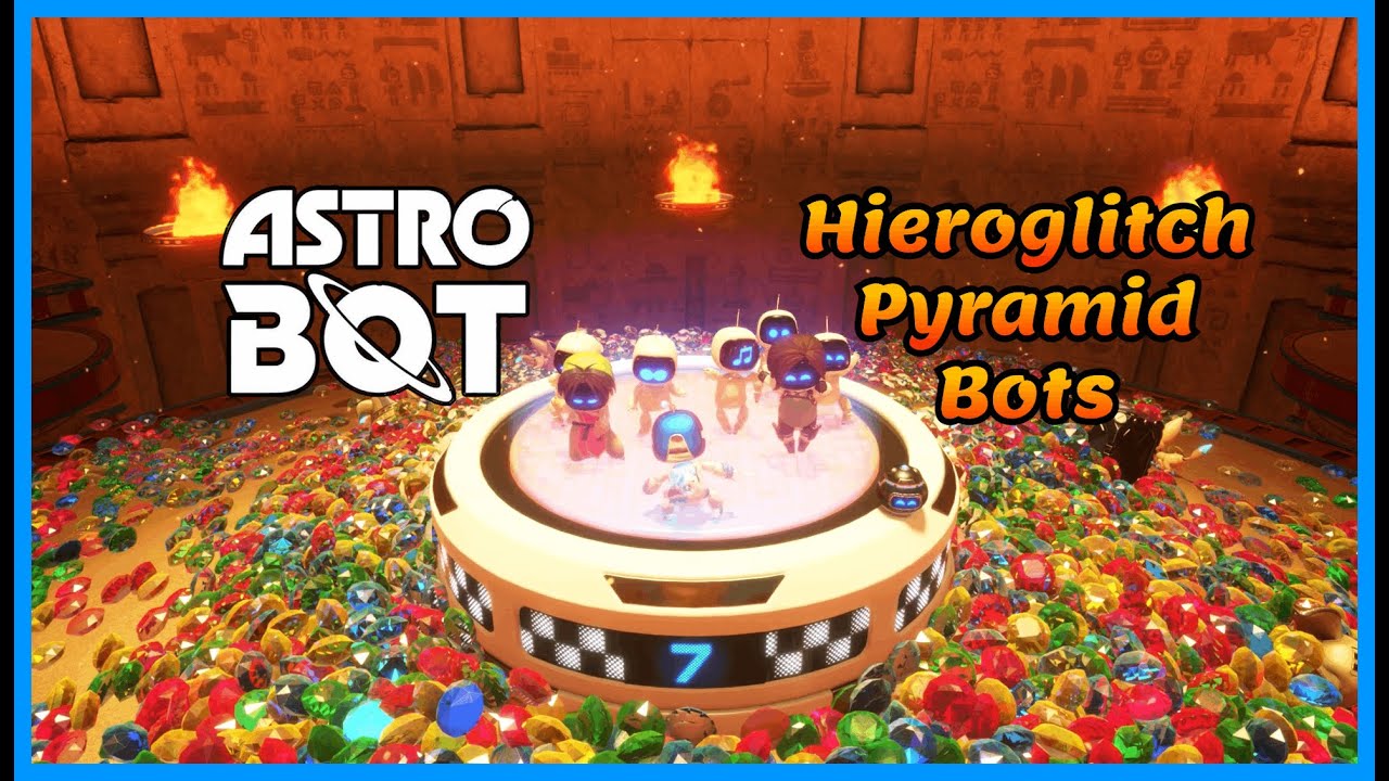 Hieroglitch Pyramid | All 7 Bots | Astro Bot