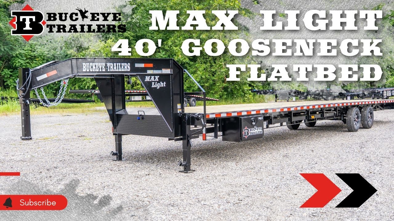 Buckeye Max Light 40' Gooseneck Flatbed Trailer