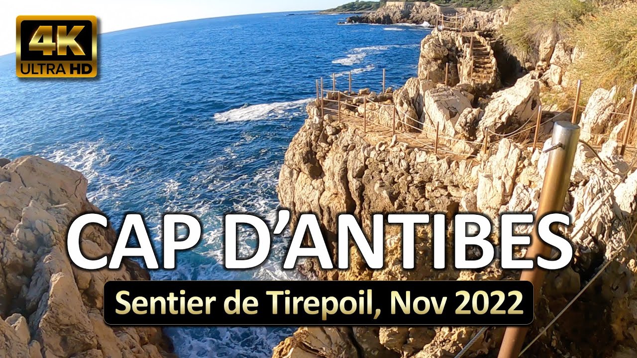Cap d'Antibes • Sentier de Tirepoil • Côte d'Azur • Nov 30, 2022 • Virtual 4K Walk