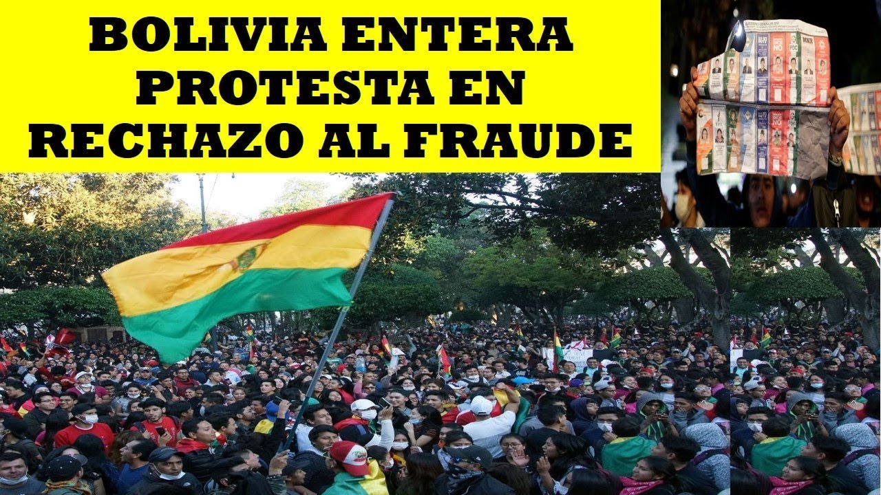 PROTESTAS EN  BOLIVIA CONTRA EL FRAUDE ELECTORAL