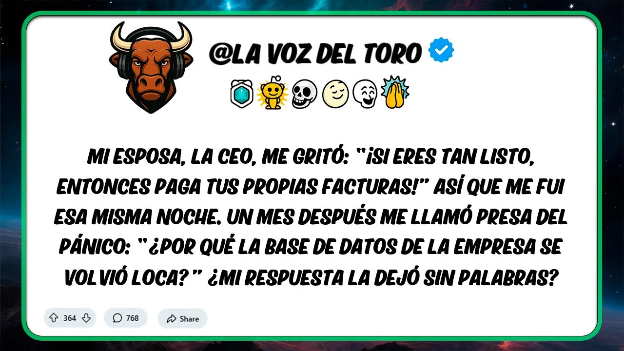 Mi esposa, la CEO, me gritó: “¡Si eres tan listo, entonces paga tus propias facturas!”