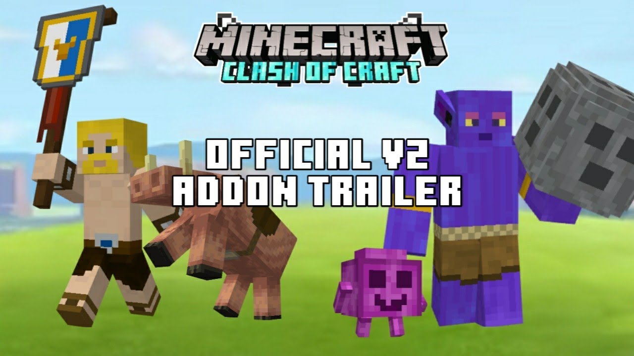 Minecraft Clash Of Craft Addon: Officially V2 Update Trailer