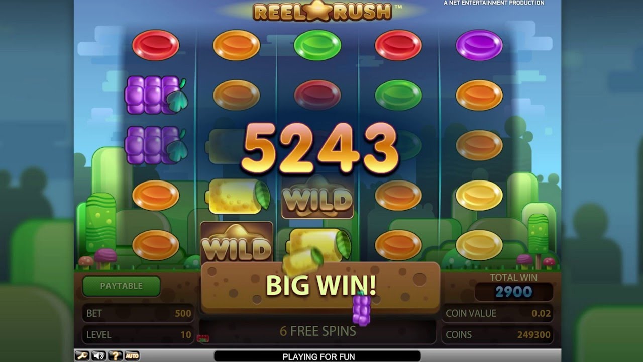 NETENT Reel Rush Slot REVIEW Featuring Big Wins With FREE Coins