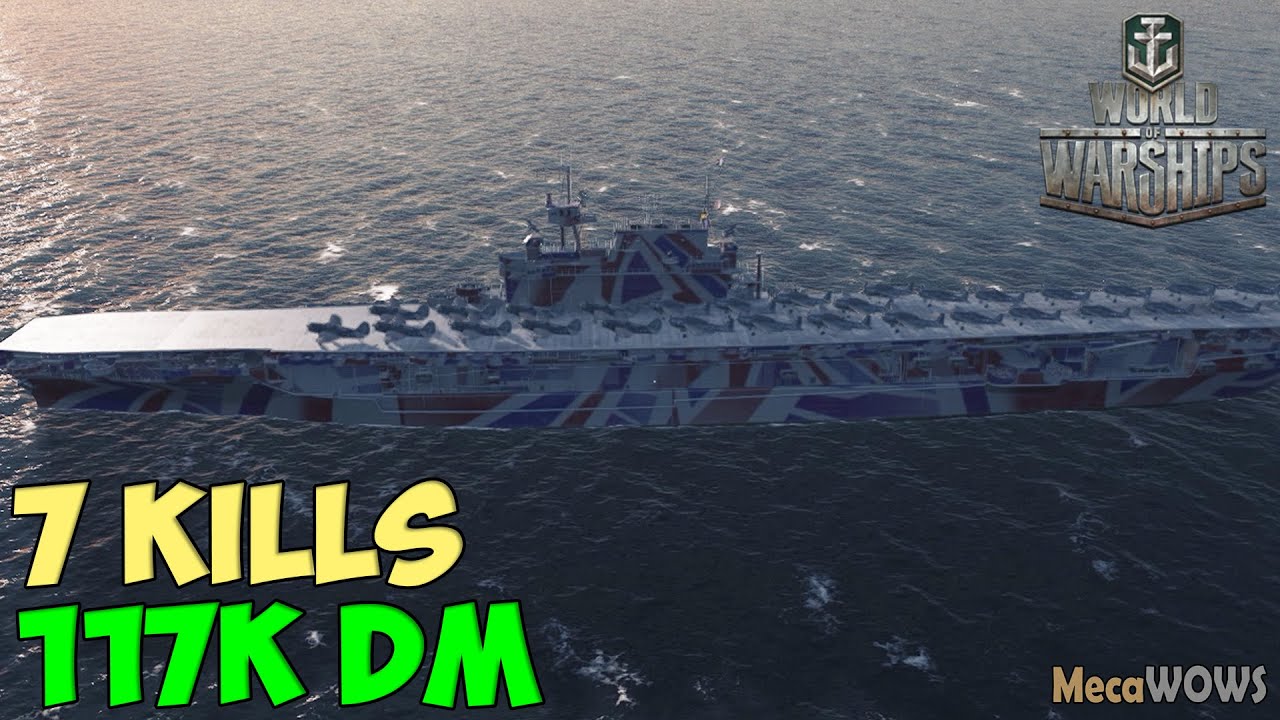 World of WarShips | Enterprise | 7 KILLS | 117K Damage - Replay Gameplay 1080p 60 fps