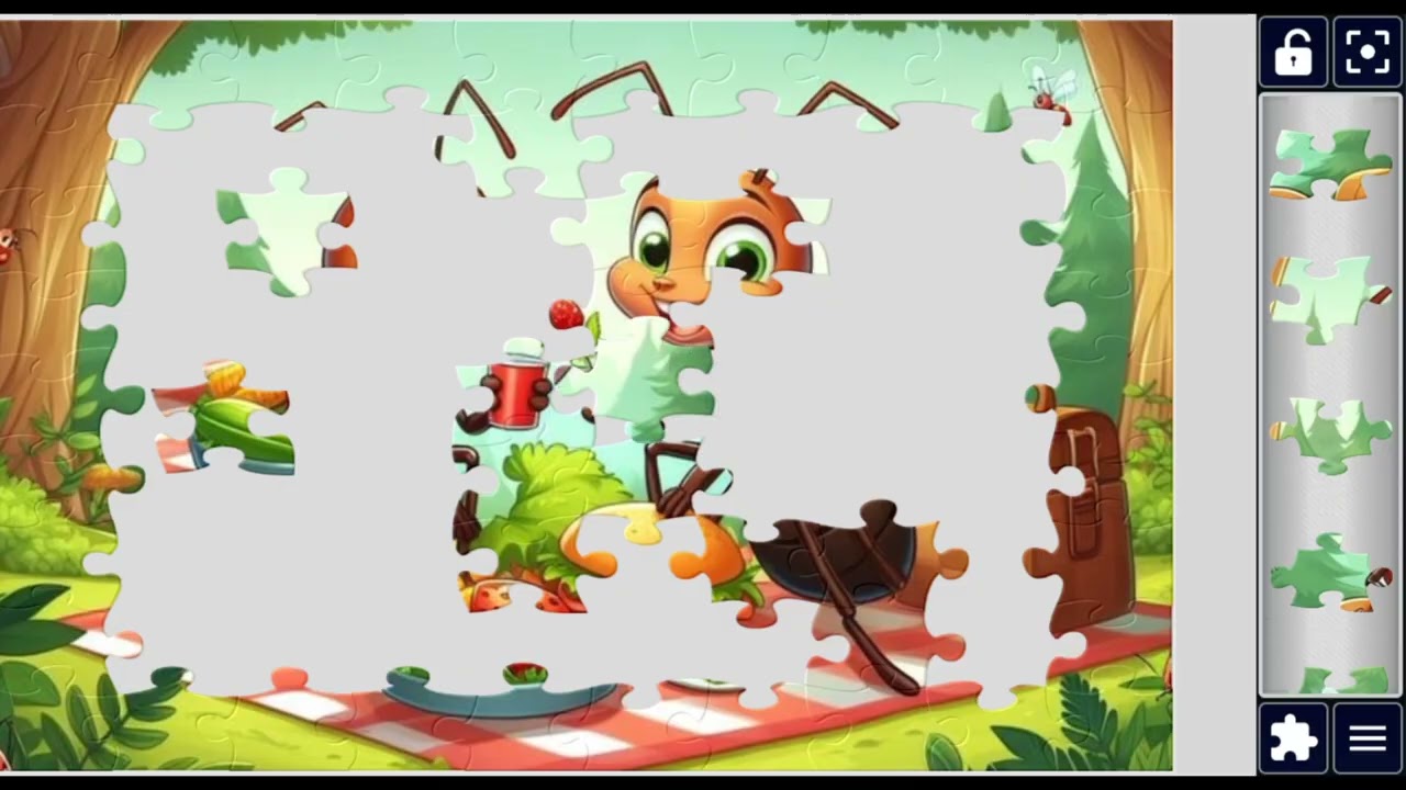 Ant Picnic Party#ants #picnic #fun 🎉🐞🍔🍓🪑@puzzlemaster1034