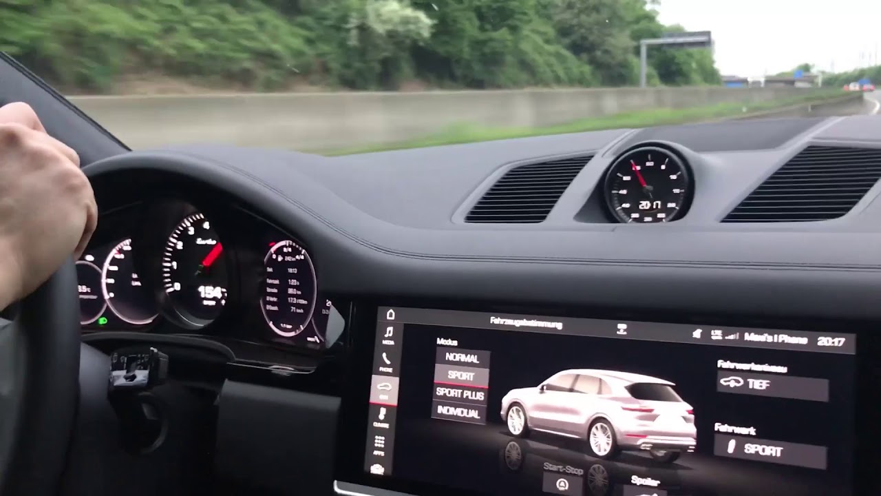 2018 Porsche Cayenne TURBO Autobahn&Sound Tunnel !!!