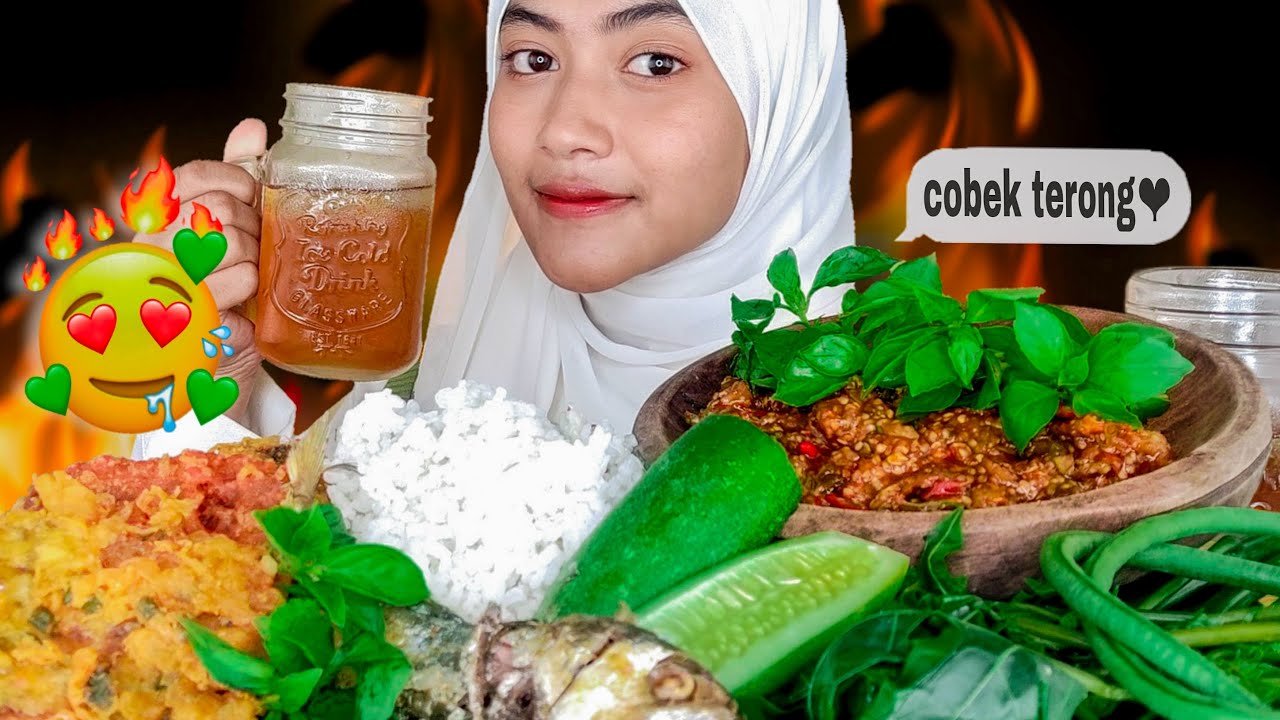 RAOS PISAN ‼️ MUKBANG SAMBEL TERONG IKAN ASIN LALAPAN GORENG ONCOM | PAKE NASI LIWET