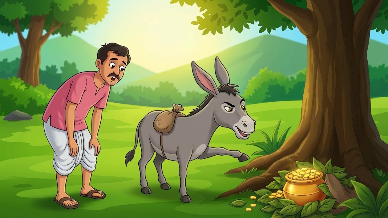 गरीब किसान का भाग्य और चालाक गधा | Moral stories | Hindi cartoon story | kahani | hindi kahaniya