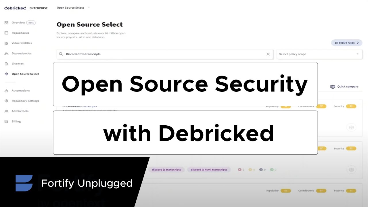 Securing the Software Supply Chain Demo: Fortify + Debricked