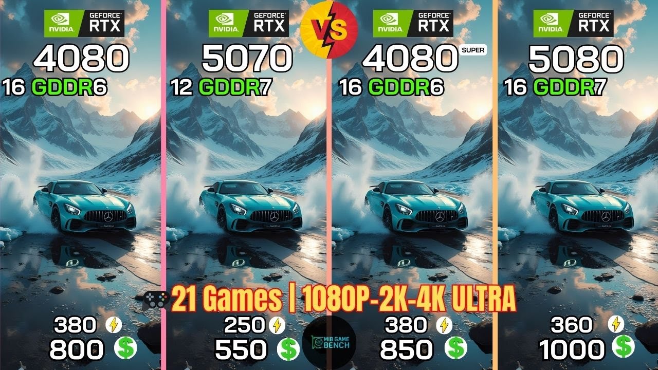 RTX 4080 vs RTX 5070 vs RTX 4080 Super vs RTX 5080 I 21 GAMES TESTED!