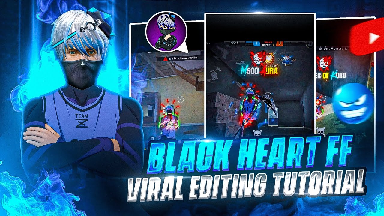 Black Heart ff Full Editing Tutorial | How To Edit Gameplay🔥Video Like @BlackHeartFF 