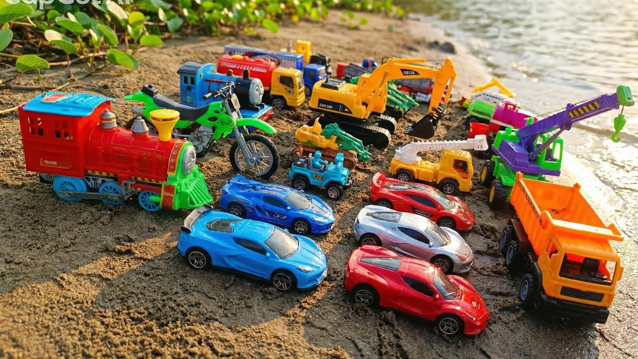 Menemukan Truk Molen, Mobil Balap, Exavator, Mobil Pemadam, Bus Tayo, Truk Tangki,Truk Kontruksi 