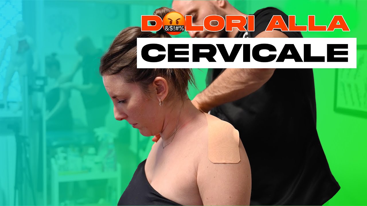 Visita osteopatica ad una paziente con dolori alla cervicale.