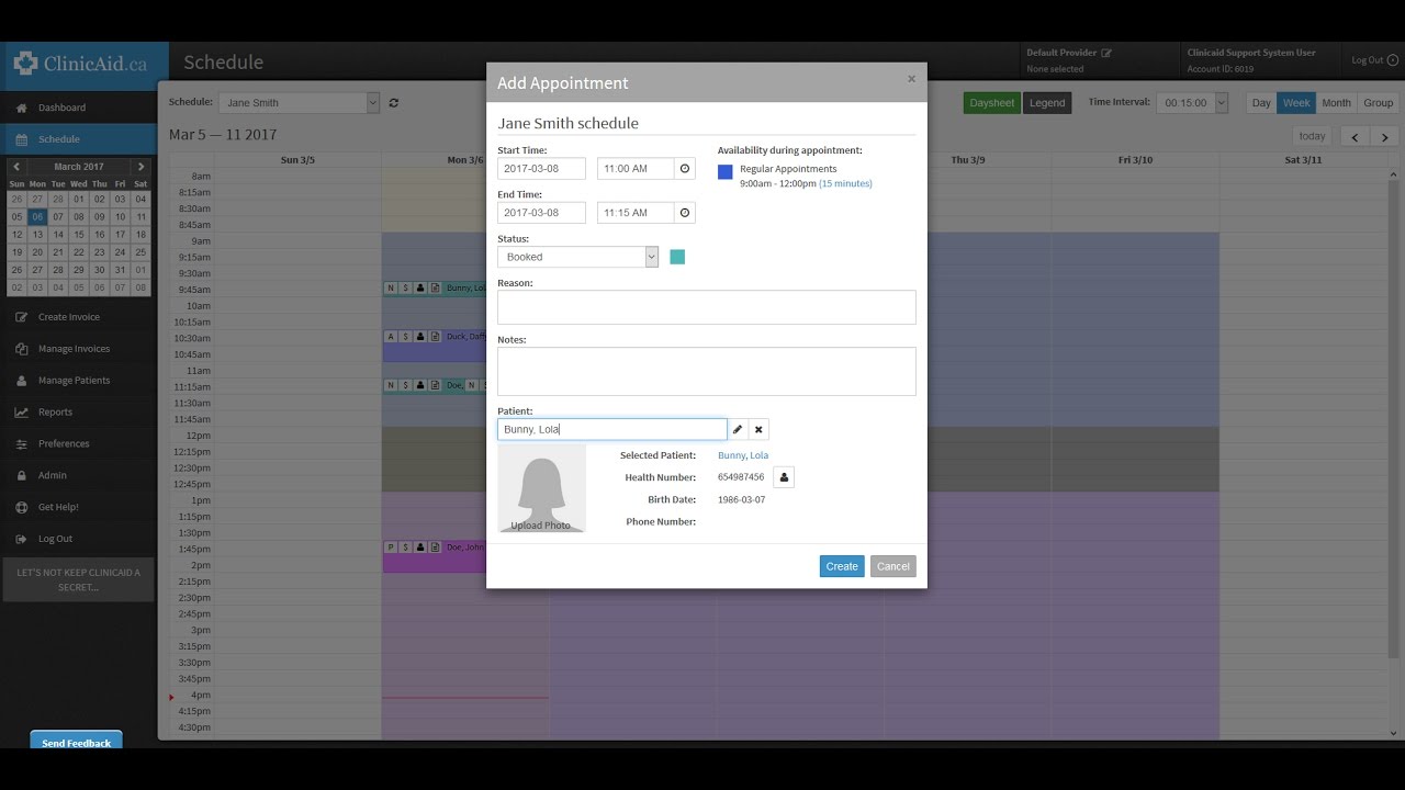 ClinicAid - Scheduling patient appointments