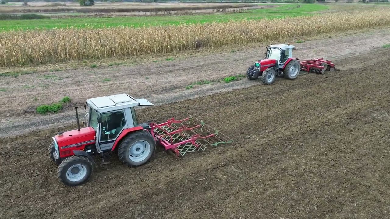 Priprema zemlje za jecam sa traktorima Massey Ferguson 3065 i 3120