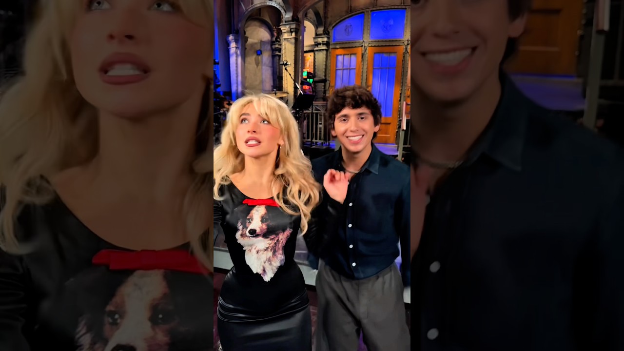 Sabrina Carpenter singing with Domingo on SNL
