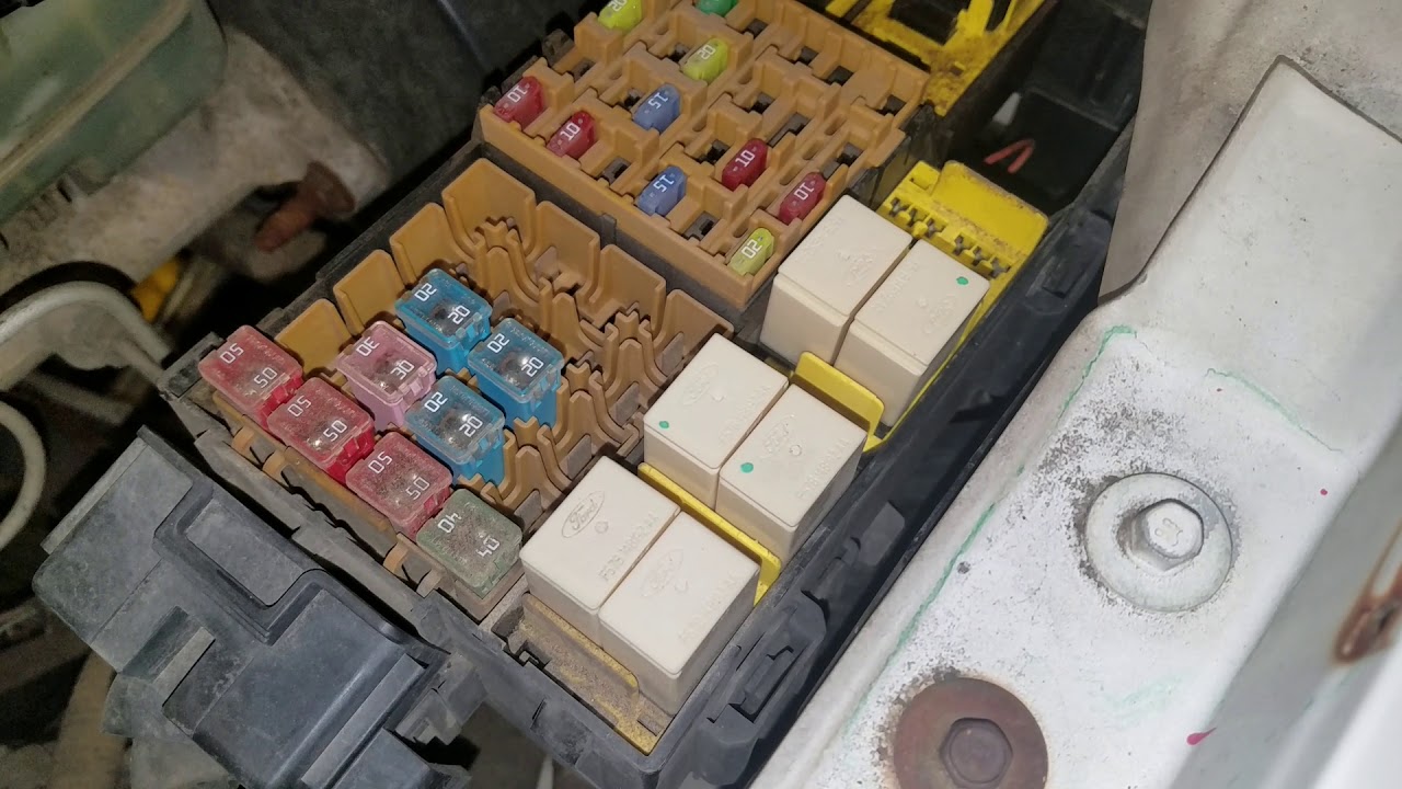 2002 Ranger Starter Relay, Fuel Pump relay fuses