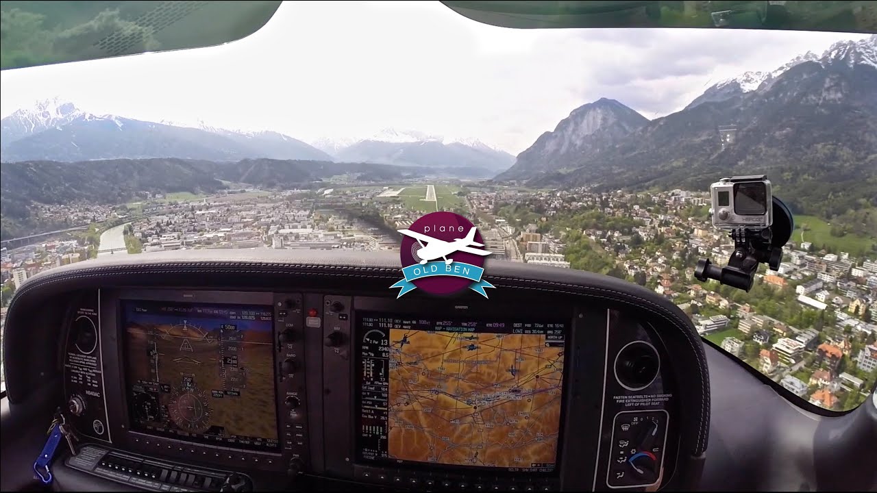 VFR Flight Vlog Cirrus SR22T - Innsbruck Airport (LOWI) Visual Approach | ATC Audio