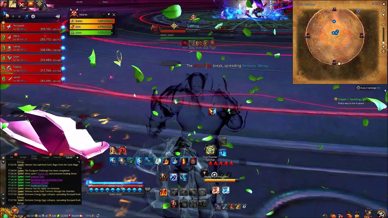 Blade & Soul [EU] Brood Chamber | Challenge Mode | Rank 1 score (14-14-14 / 45556)