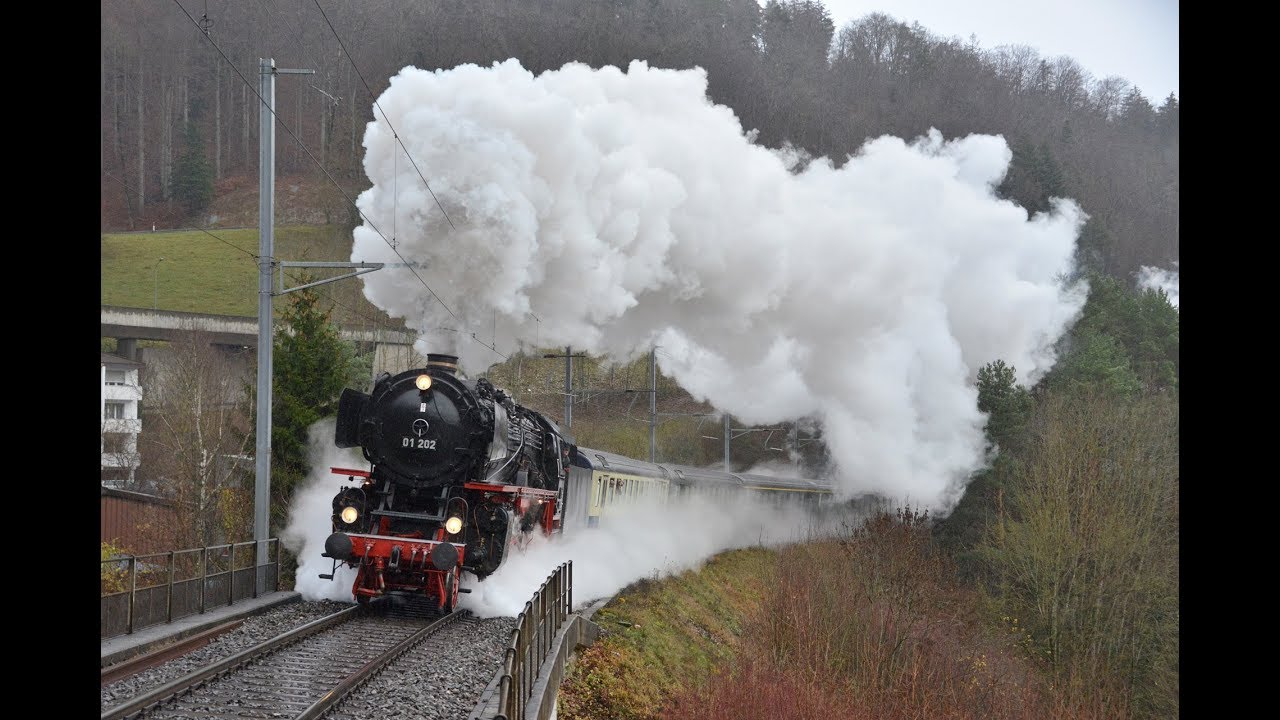 Pacific 01 202 - Ae 6/6 11407 - Lyss/Delémont/Bâle - 8 décembre 2018