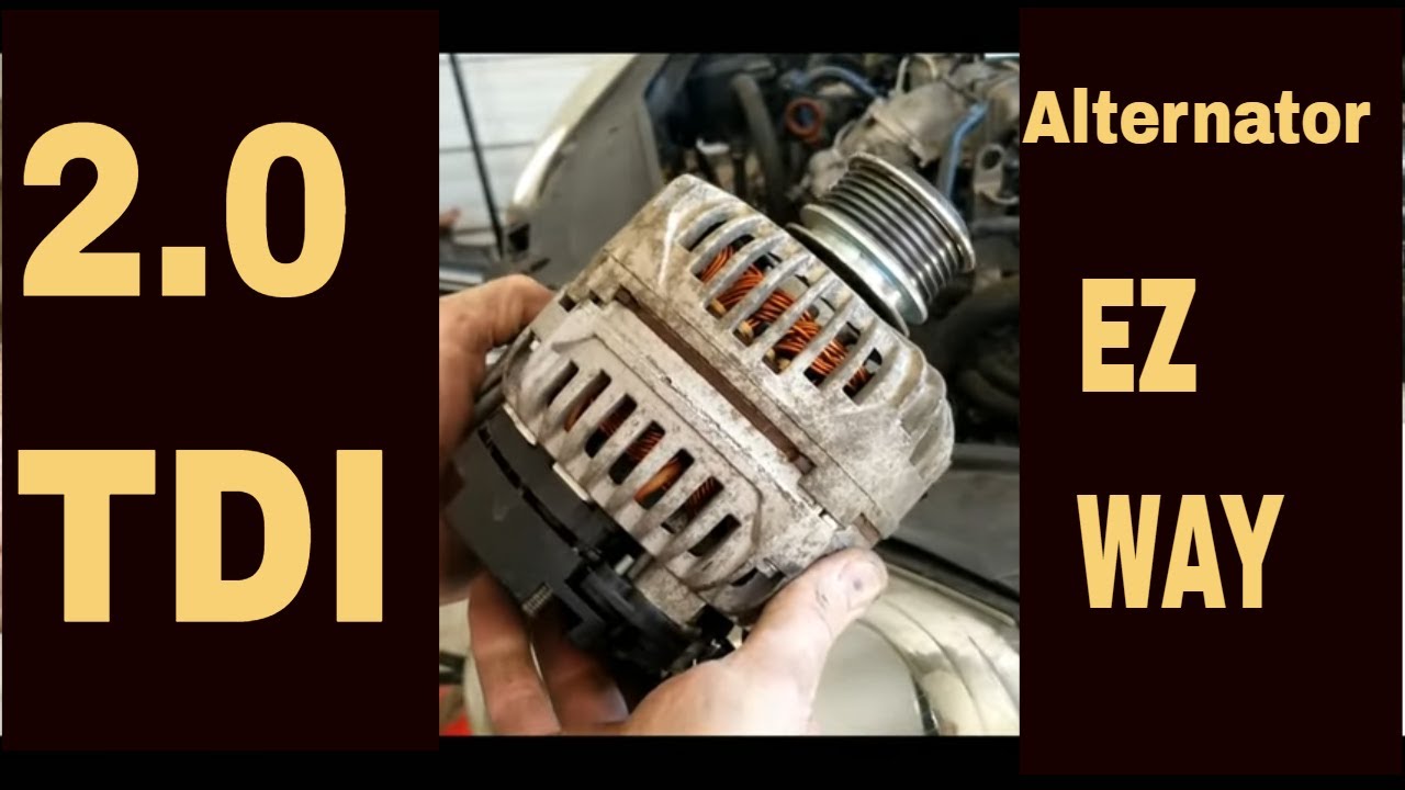 Alternator replacement JETTA 2.0 TDI Fast and easy way   CBEA CJAA