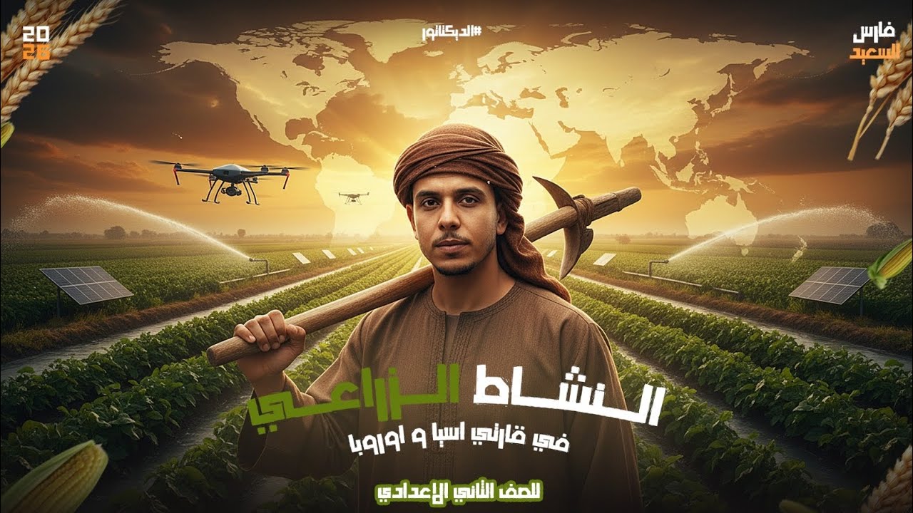 النشاط الزراعي في قارتي  آسيا وأوروبا 🌾 | أقوى شرح للصف الثاني الإعدادي 2026 أ/فارس السعيد الجزء 1 