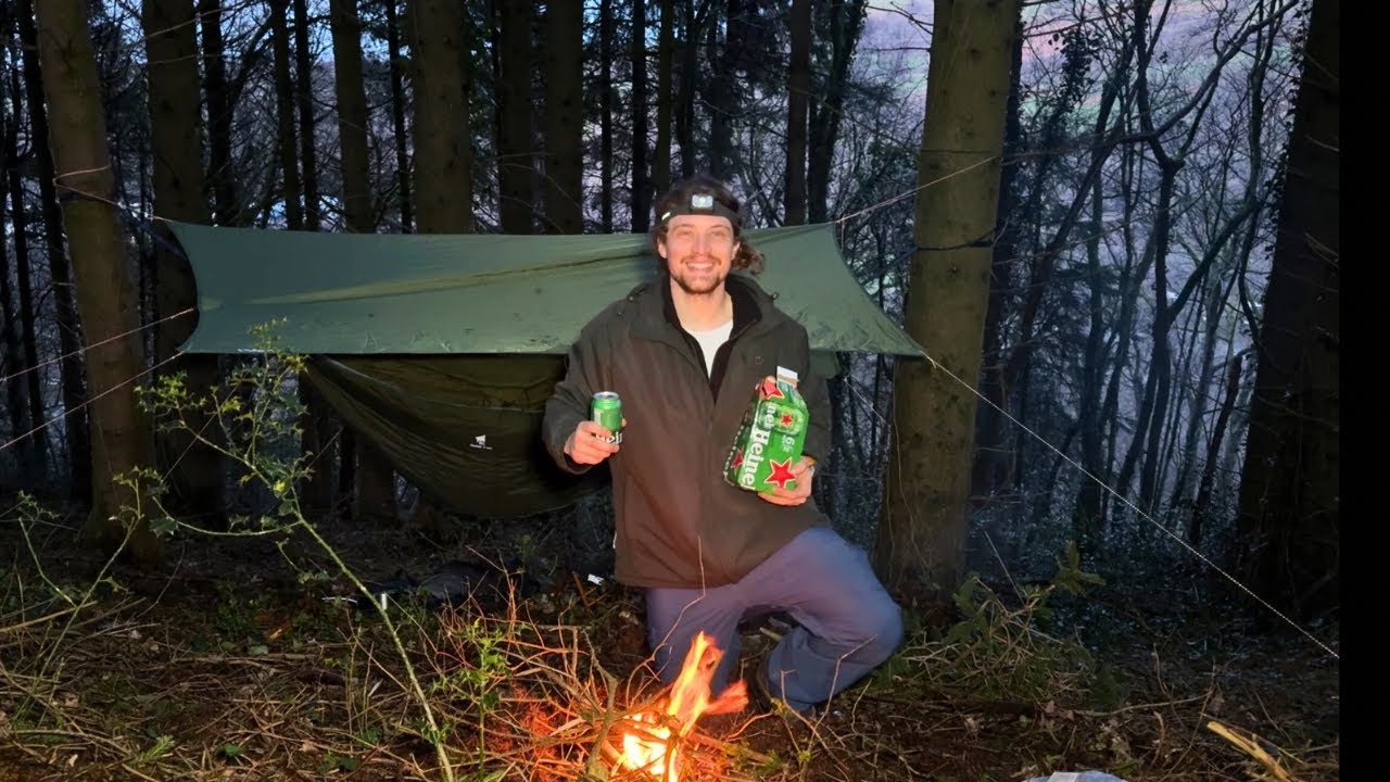 Solo Hammock Camp in the Woods | Cooking Dutch Fries Over Fire