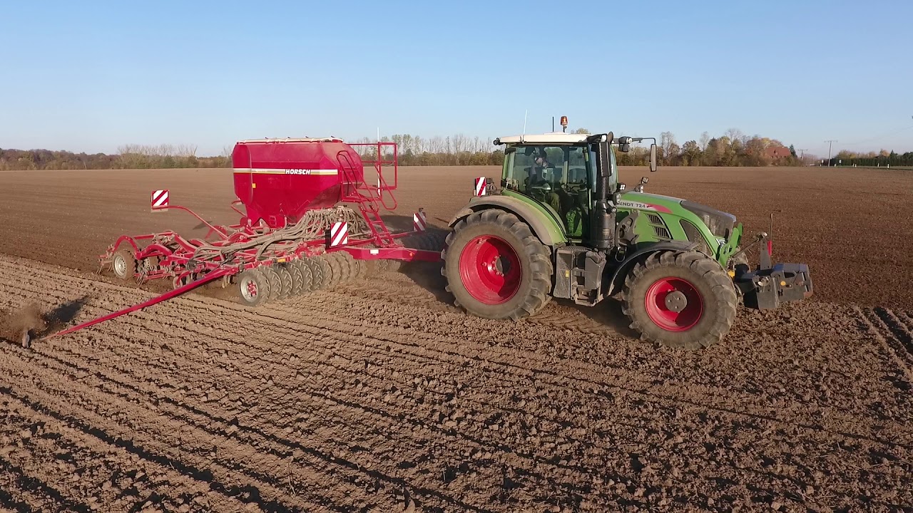 Aussaat im Herbst 2020 mit Fendt 724 S4 mit Turnassist und Horsch Sprinter 6 ST mit Doppeltank.