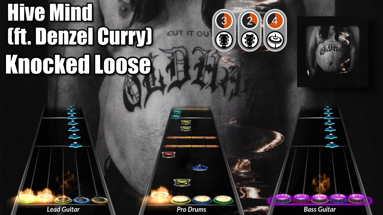 Knocked Loose - Hive Mind (ft. Denzel Curry) Clone Hero Chart (Full Band)